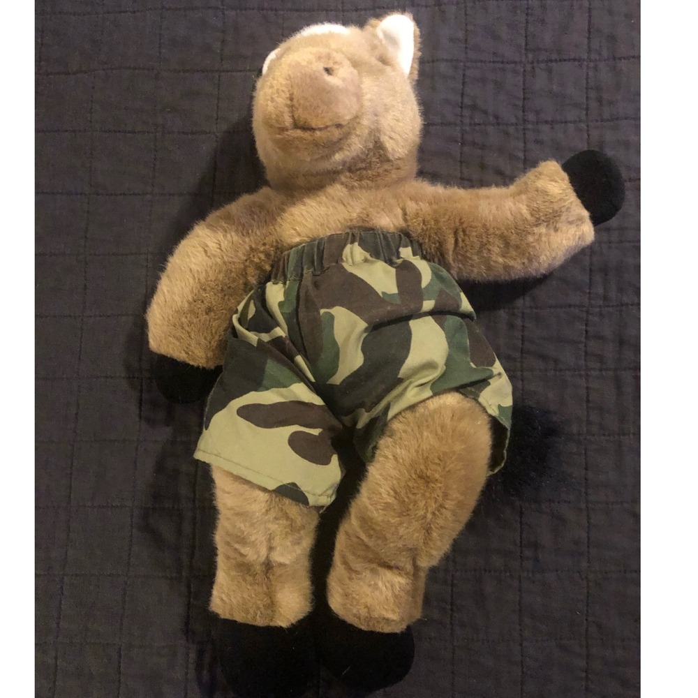 Build-A-Bear Retired Horse Plush Camo Shorts‎ Stuffed Animal Toy Collectible